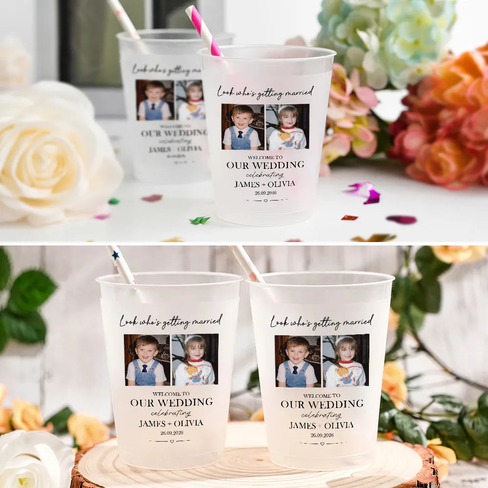 Custom Photo These Kids Got Married Vintage - Personalized Frosted Cups