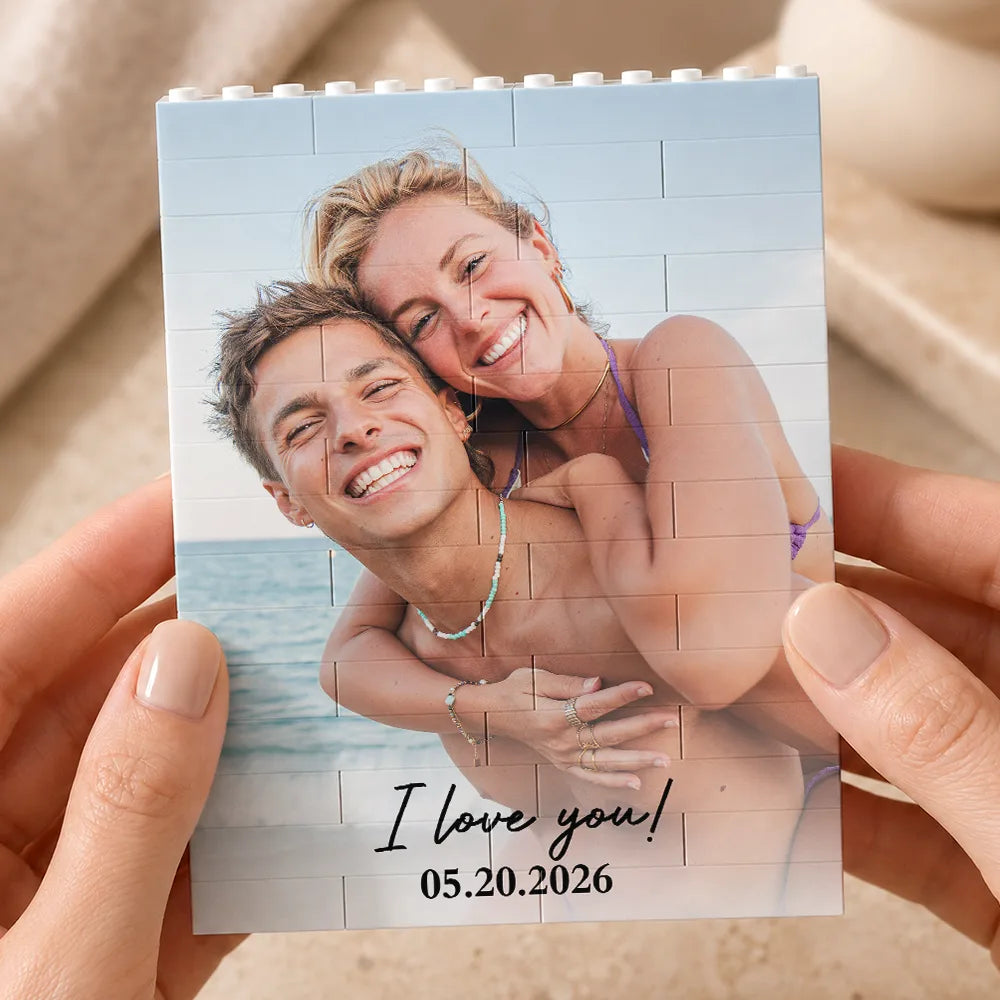 Custom Photo Together & Forever Couple - Personalized Building Brick Blocks