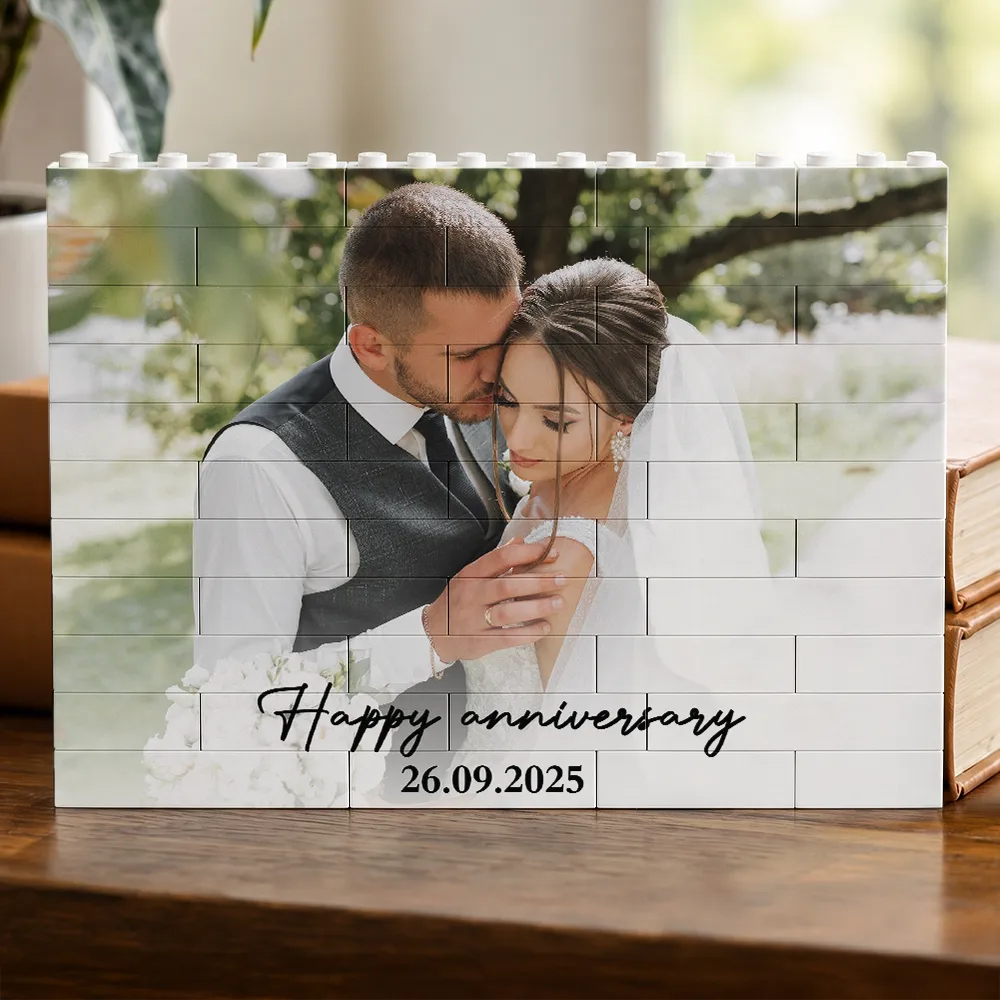 Custom Photo Together & Forever Romantic Couple - Personalized Building Brick Blocks