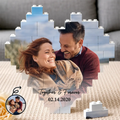 Custom Photo Together & Forever Romantic Couple Portrait - Personalized Building Brick Blocks
