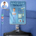 Custom Photo Toybox Figure 3D Effect Nurse Name - Personalized Badge Reel