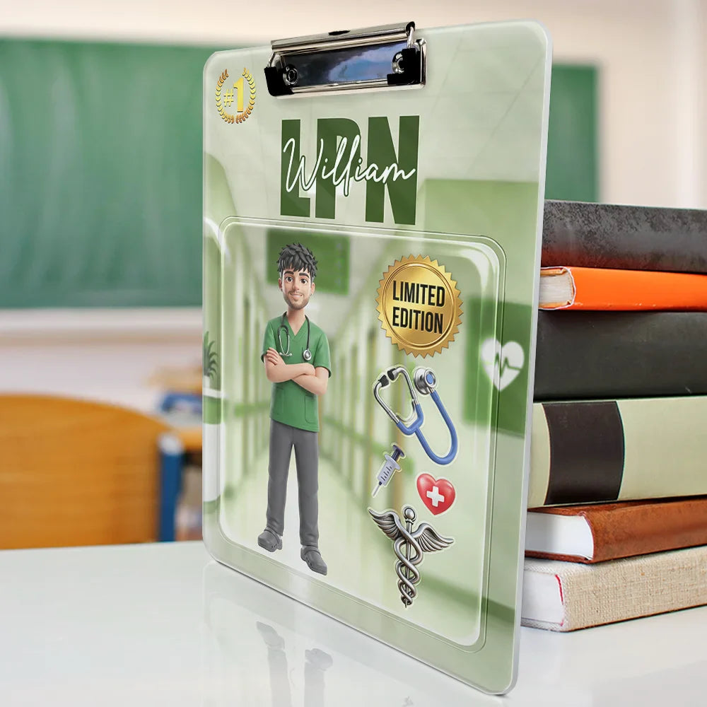 Custom Photo Toybox Figure Nurse Limited Edition - Personalized Acrylic Clipboard