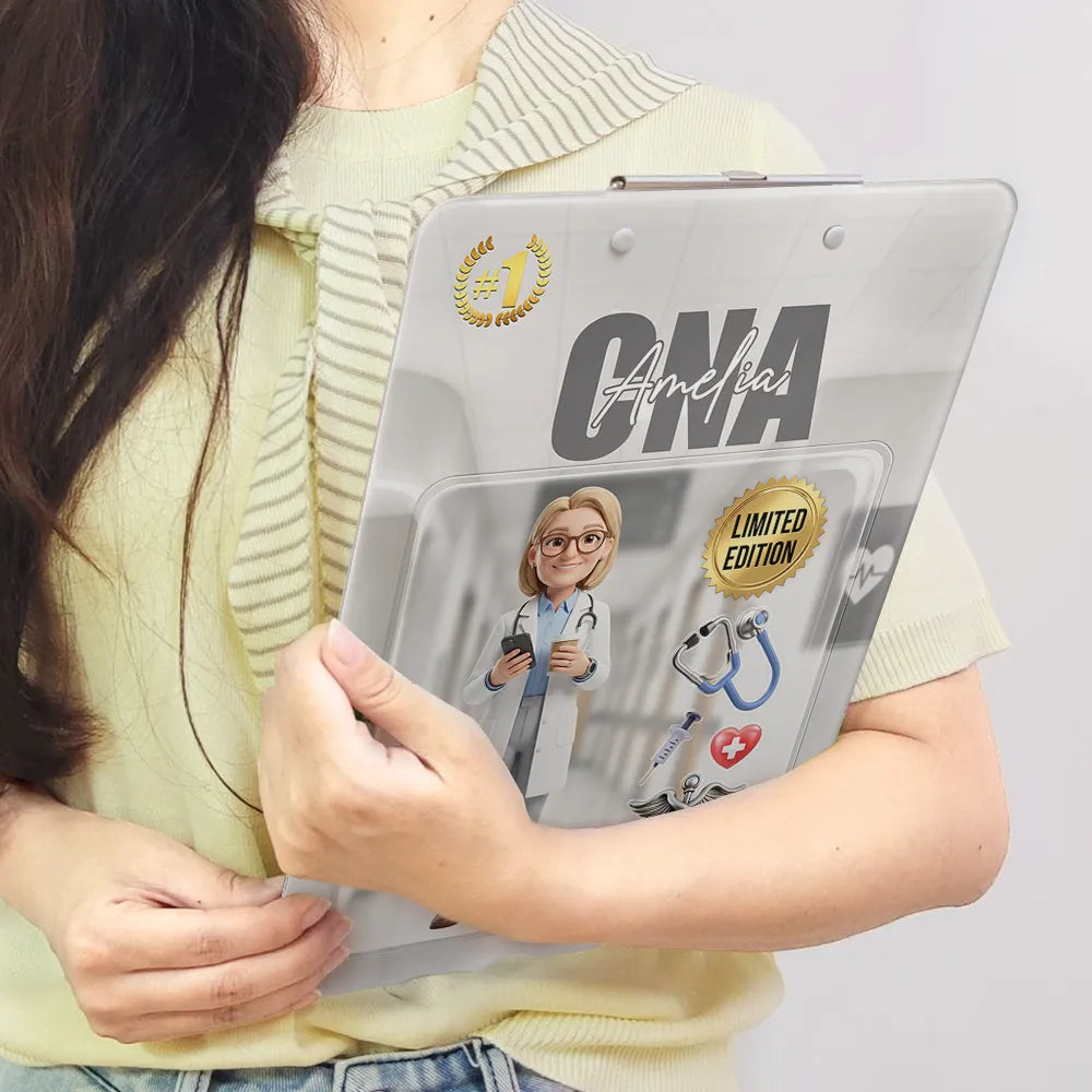 Custom Photo Toybox Figure Nurse Limited Edition - Personalized Acrylic Clipboard