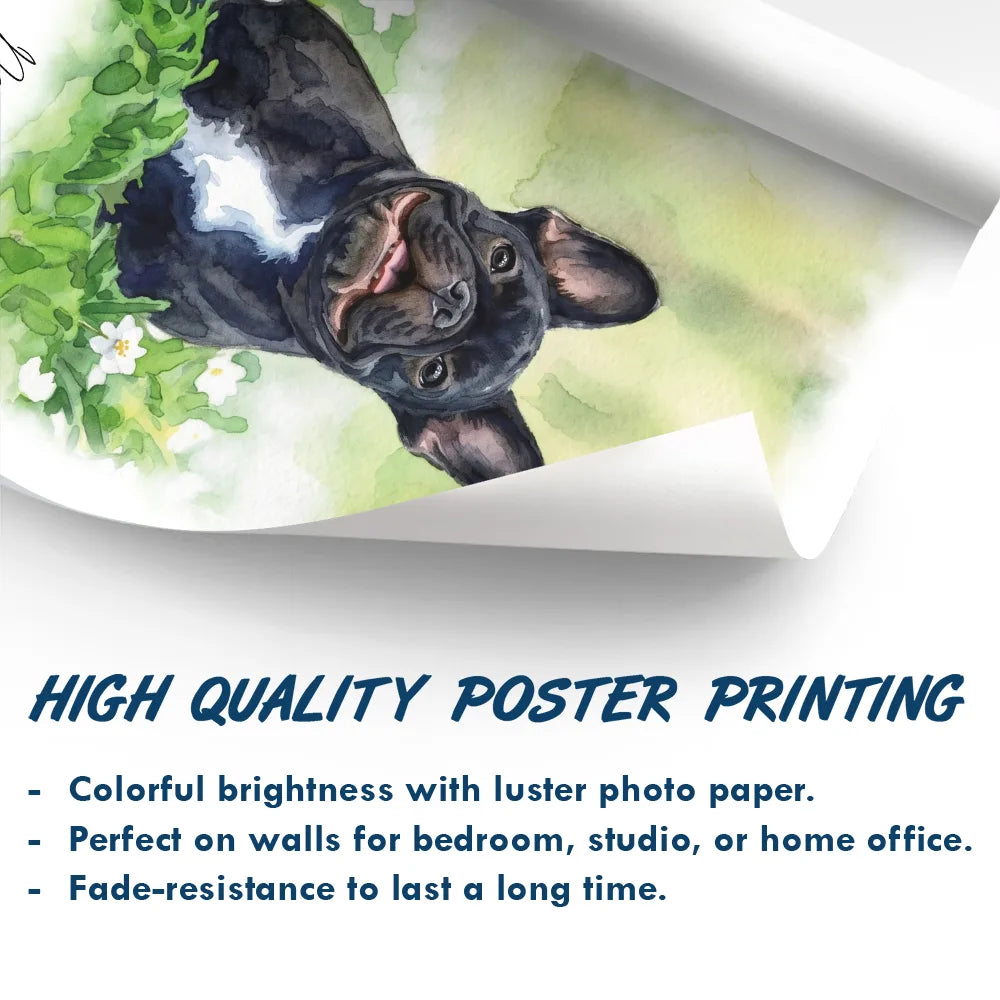 Custom Photo Watercolor Painting Cat Dog Pet Portrait - Personalized Poster