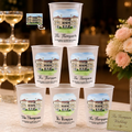 Custom Photo Watercolor Painting Wedding Venue Illustration - Personalized Frosted Cups