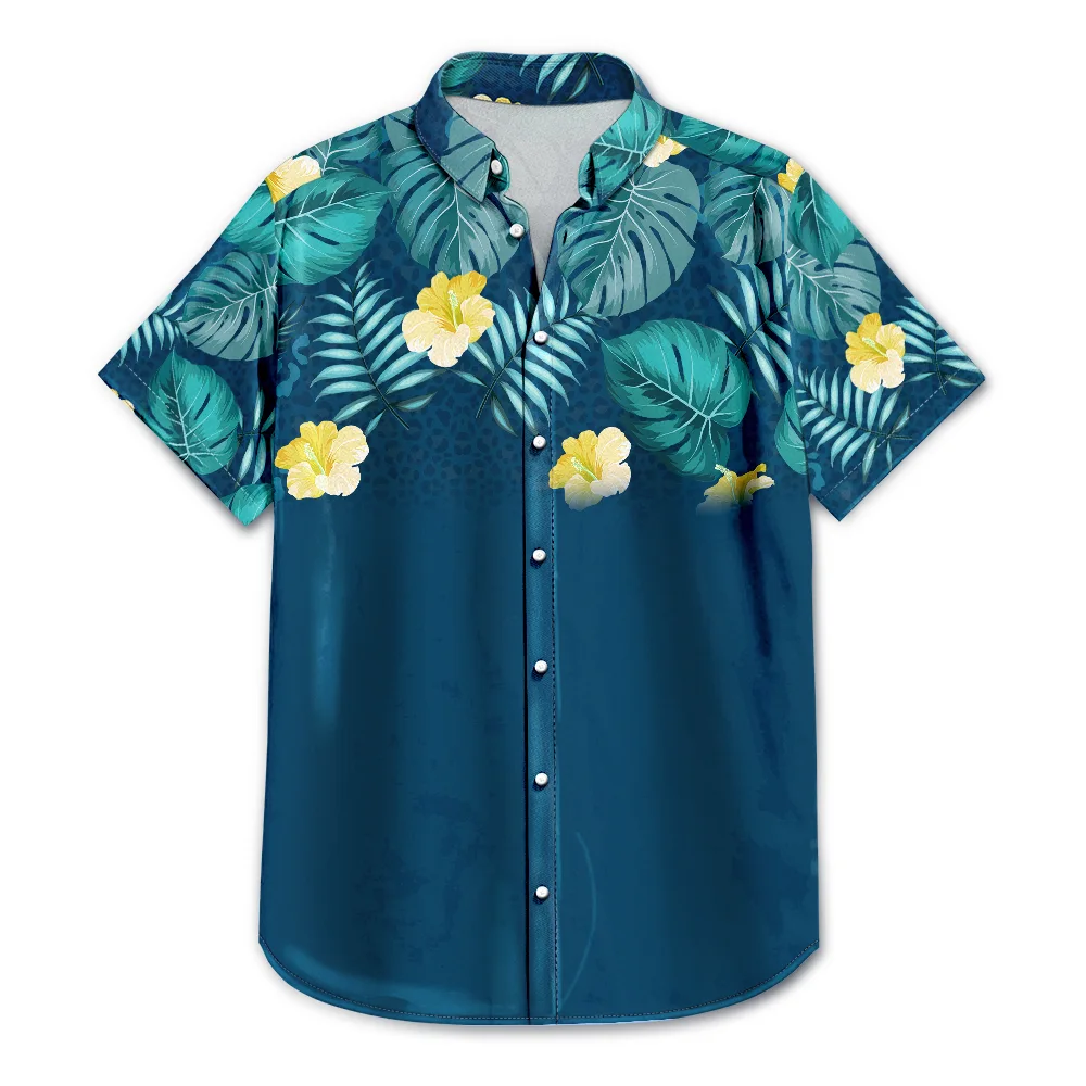 Custom Photo Watercolor Pet With Summer Accessories - Personalized Hawaiian Shirt