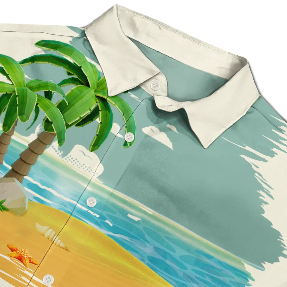 Custom Photo Watercolor Pet With Summer Accessories - Personalized Hawaiian Shirt