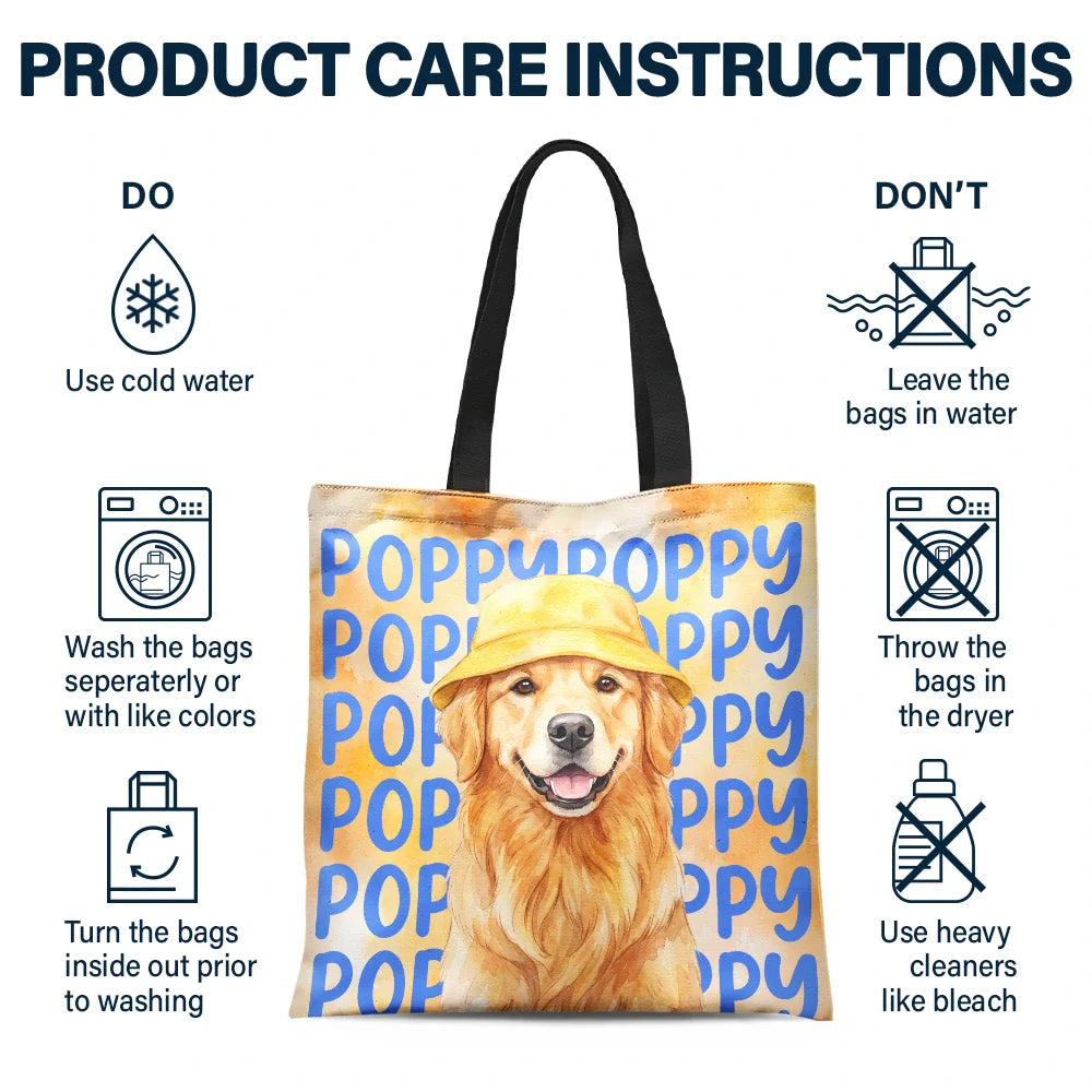 Custom Photo Watercolor Pet With Summer Accessories Cute Dog Cat Portrait - Personalized Tote Bag