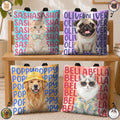 Custom Photo Watercolor Pet With Summer Accessories Cute Dog Cat Portrait - Personalized Tote Bag