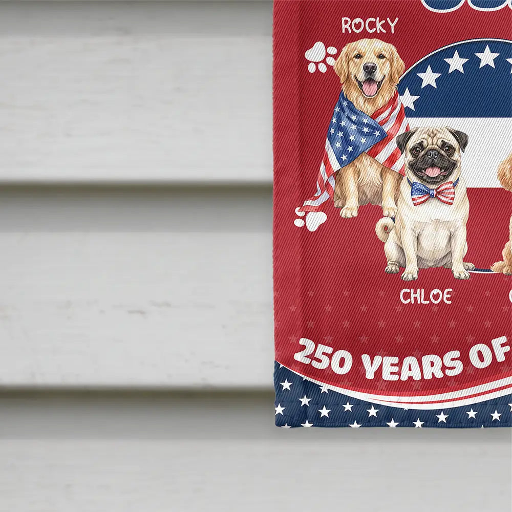 Custom Photo Watercolor With US Accessories Pawty In The USA - Personalized Flag