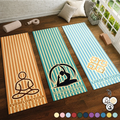 Custom Photo Yoga Studio Logo With Striped Pattern - Personalized Yoga Mat