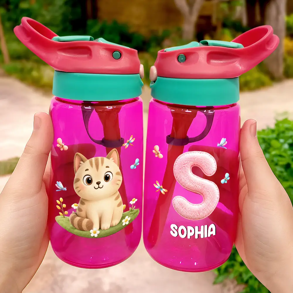 Cute Animal With Faux Embroidery Effect Chenille Alphabet - Personalized