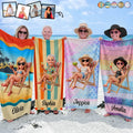 Custom Photo 3D Summer Concept Traveling Beach Poolside Swimming Picnic Vacation - Personalized Beach Towel