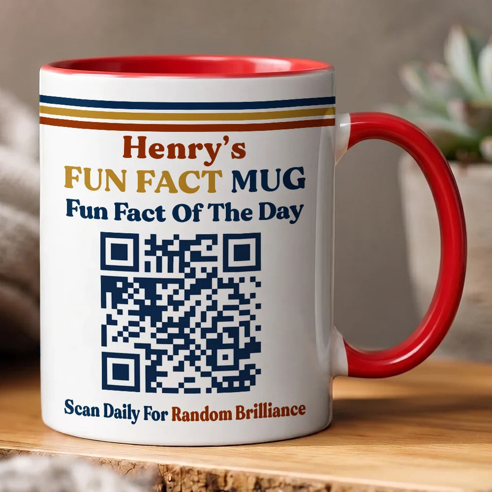 Daily Fun Facts QR Code - Personalized Mug