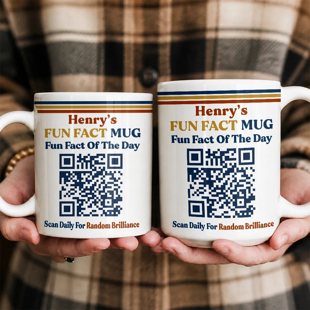 Daily Fun Facts QR Code - Personalized Mug