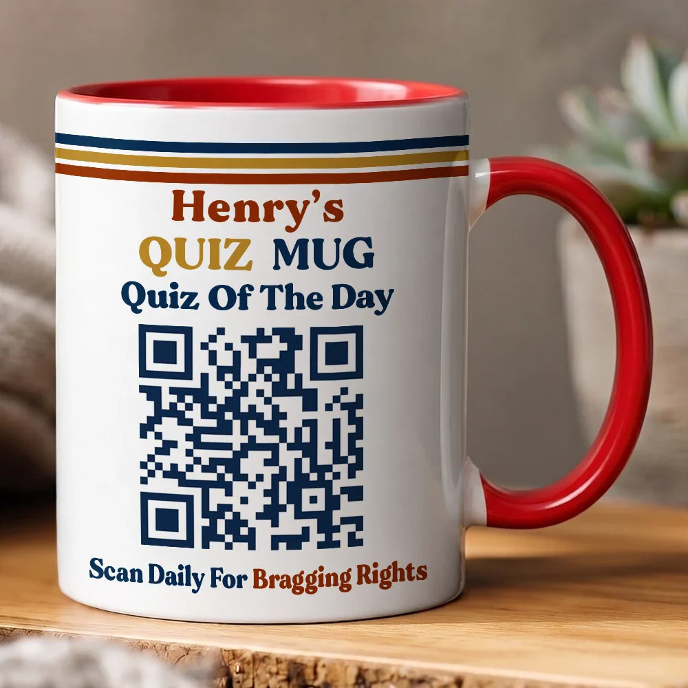Daily Quiz Interactive QR Code - Personalized Mug