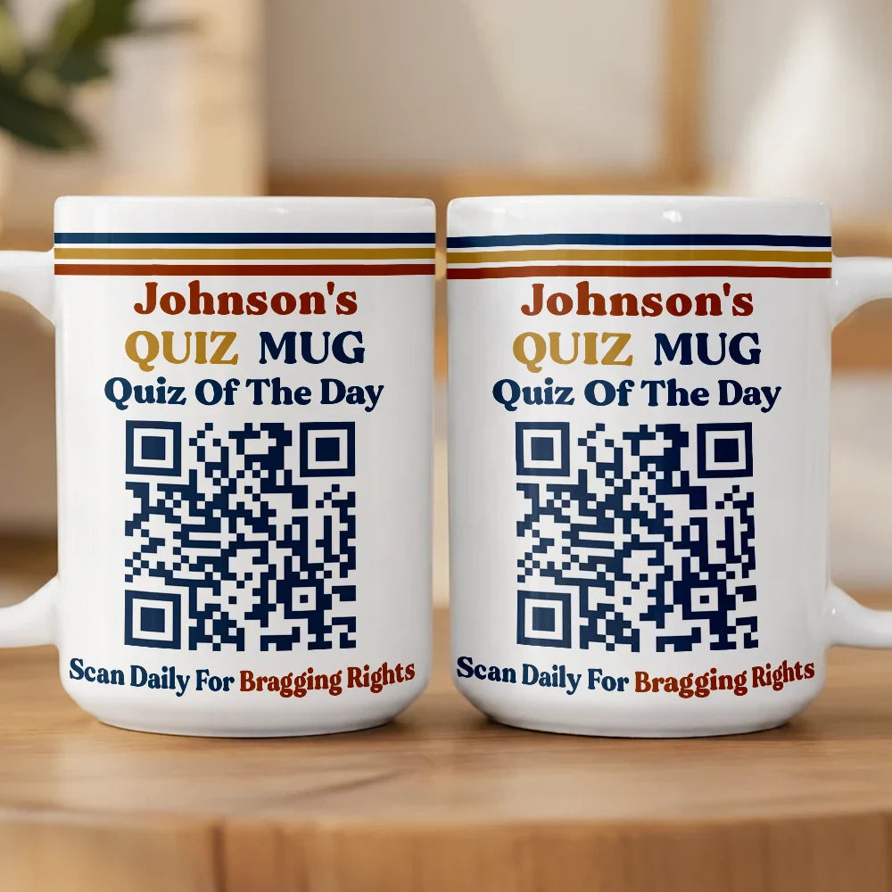 Daily Quiz Interactive QR Code - Personalized Mug