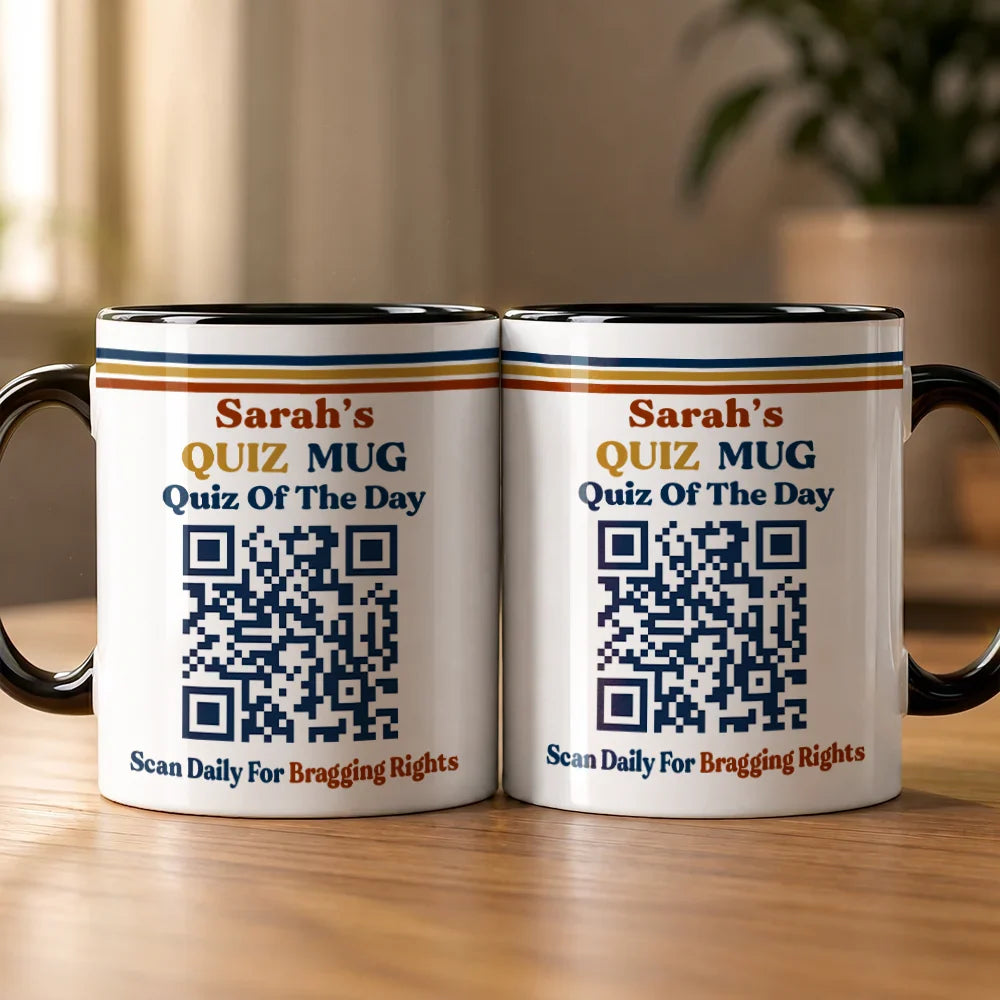 Daily Quiz Interactive QR Code - Personalized Mug