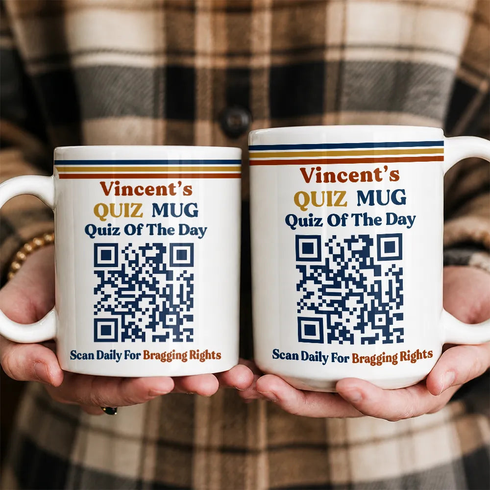 Daily Quiz Interactive QR Code - Personalized Mug