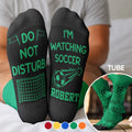Do Not Disturb I'm Watching Soccer Baseball Football Hockey - Personalized Crew Socks