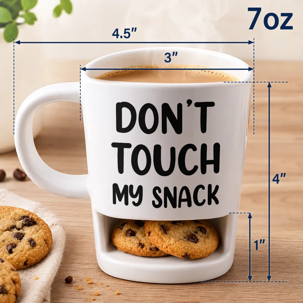 Do Not Touch Mine 3D Effect Funny Sarcastic Face - Personalized Cookie Mug