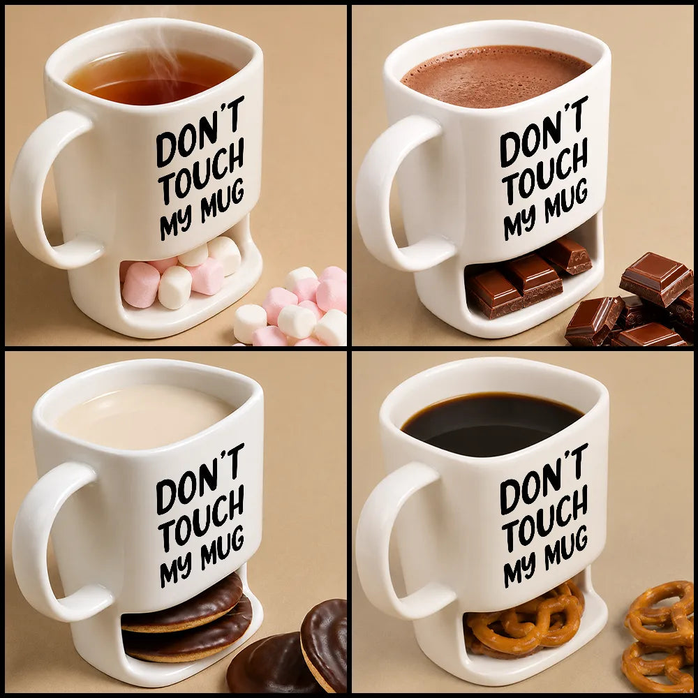 Do Not Touch Mine 3D Effect Funny Sarcastic Face - Personalized Cookie Mug