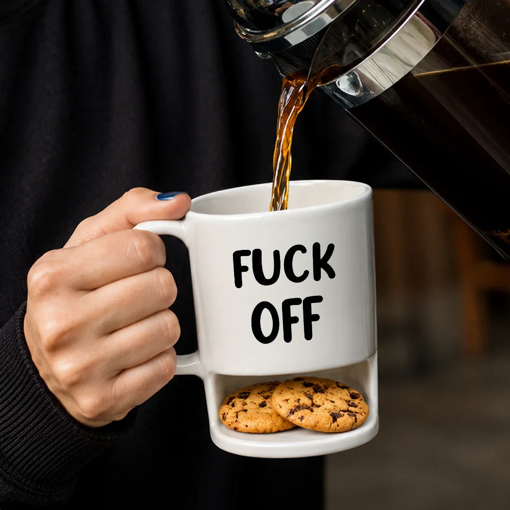 Do Not Touch Mine 3D Effect Funny Sarcastic Face - Personalized Cookie Mug