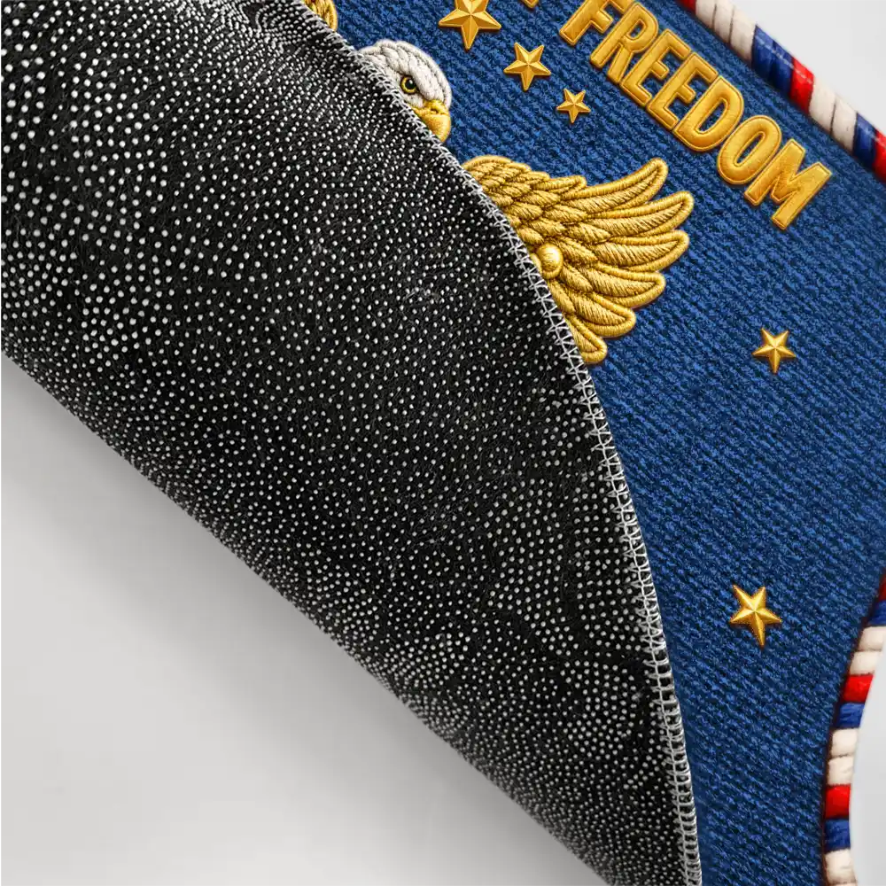 Faux Embroidery Effect 250 Years Of Freedom - Personalized Doormat
