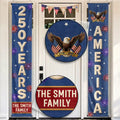 Faux Embroidery Effect America 250 Years Of Freedom - Personalized Porch Banners