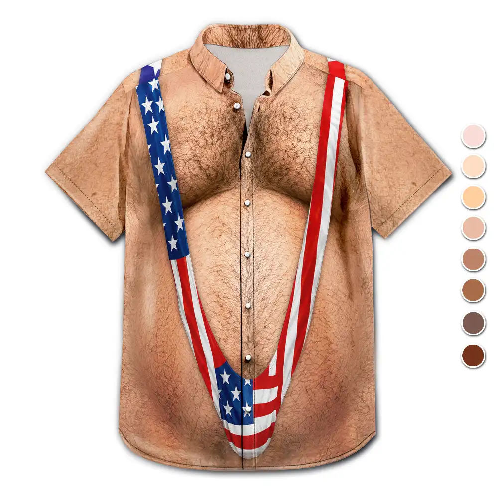 Funny 3D Hairy Body Swimsuit - Personalized Hawaiian Shirt