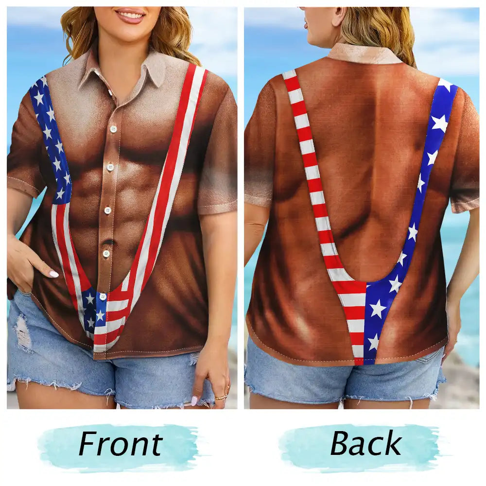 Funny 3D Hairy Body Swimsuit - Personalized Hawaiian Shirt