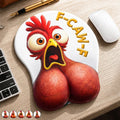 Funny Chicken F-Caw-F - Personalized Mouse Pad
