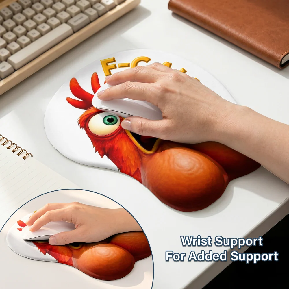 Funny Chicken F-Caw-F - Personalized Mouse Pad