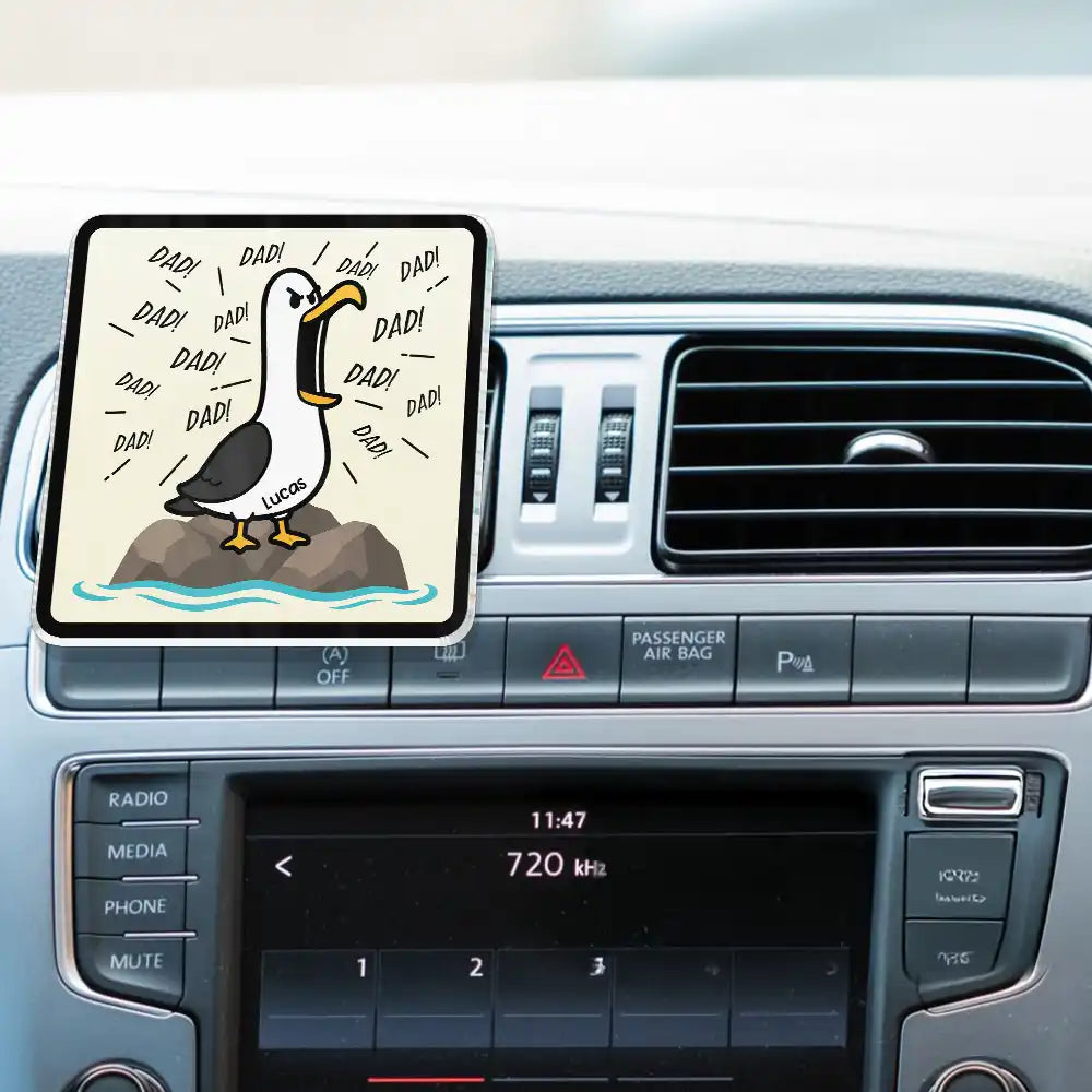 Funny Screaming Seagull - Personalized Acrylic Car Vent Clip
