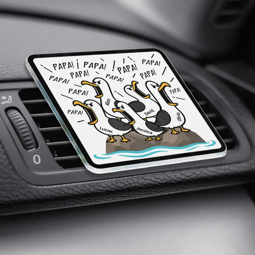 Funny Screaming Seagull - Personalized Acrylic Car Vent Clip