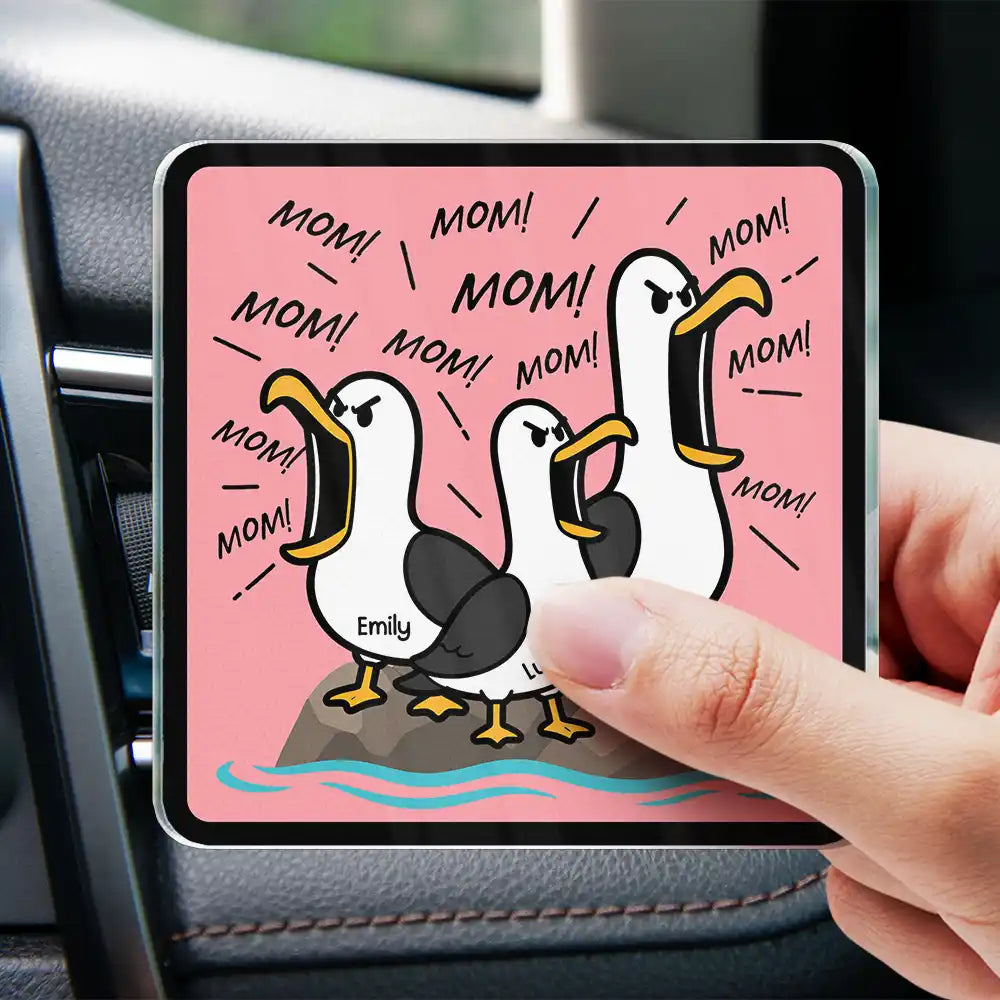 Funny Screaming Seagull - Personalized Acrylic Car Vent Clip