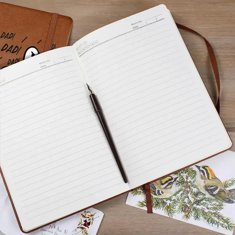 Funny Screaming Seagull - Personalized Leather Journal