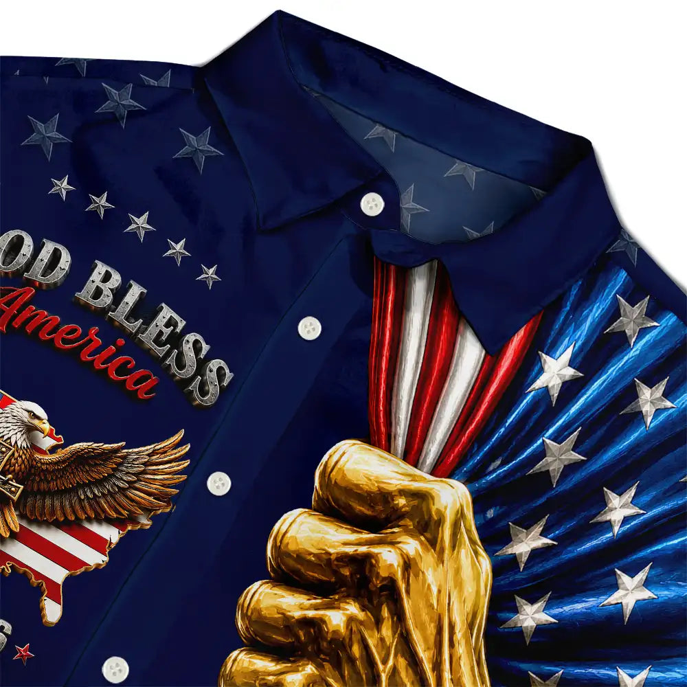 God Bless America - Personalized Hawaiian Shirt