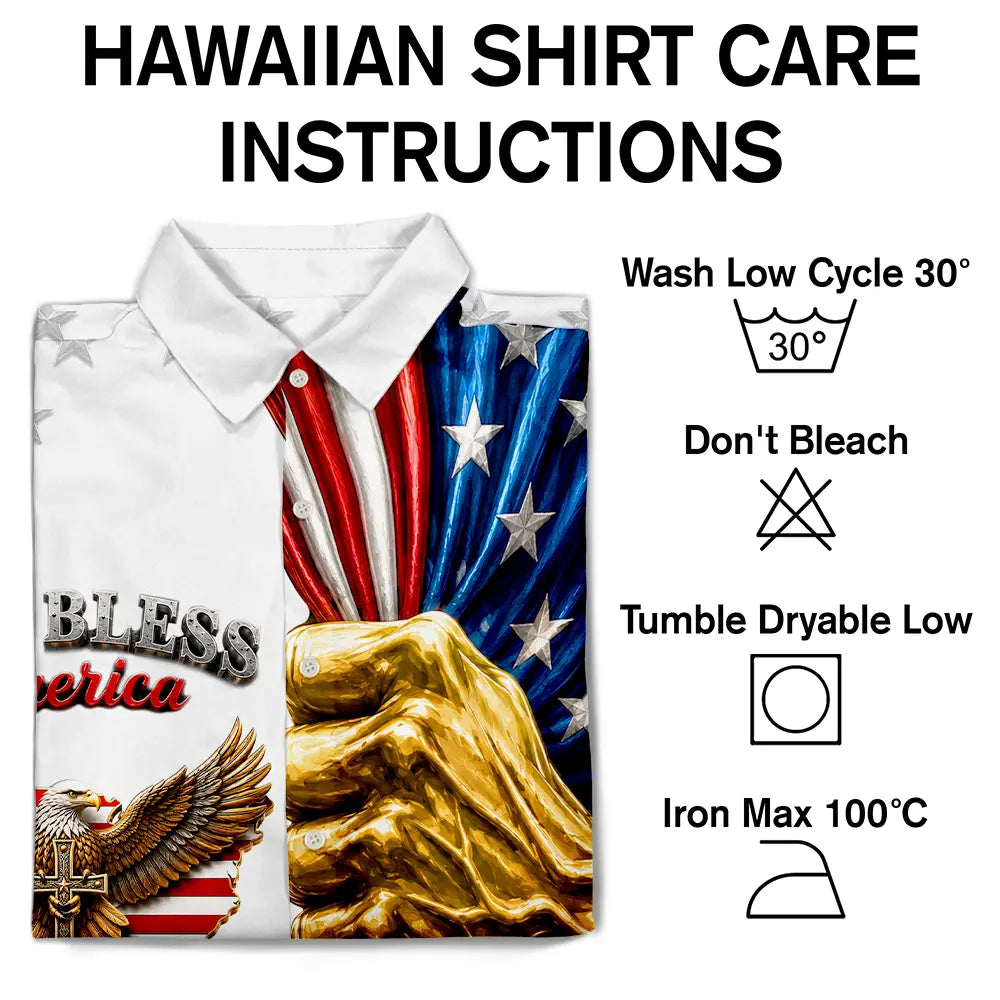 God Bless America - Personalized Hawaiian Shirt