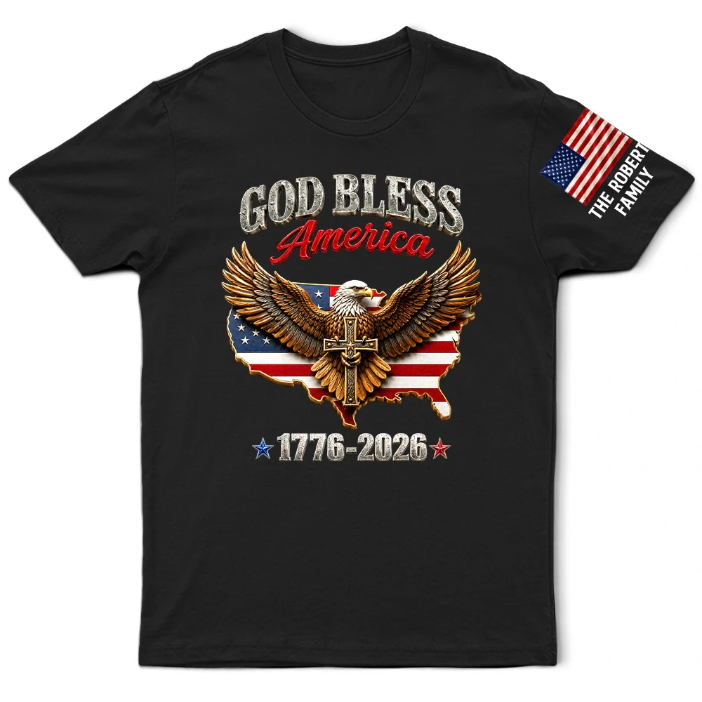 God Bless America - Personalized T Shirt