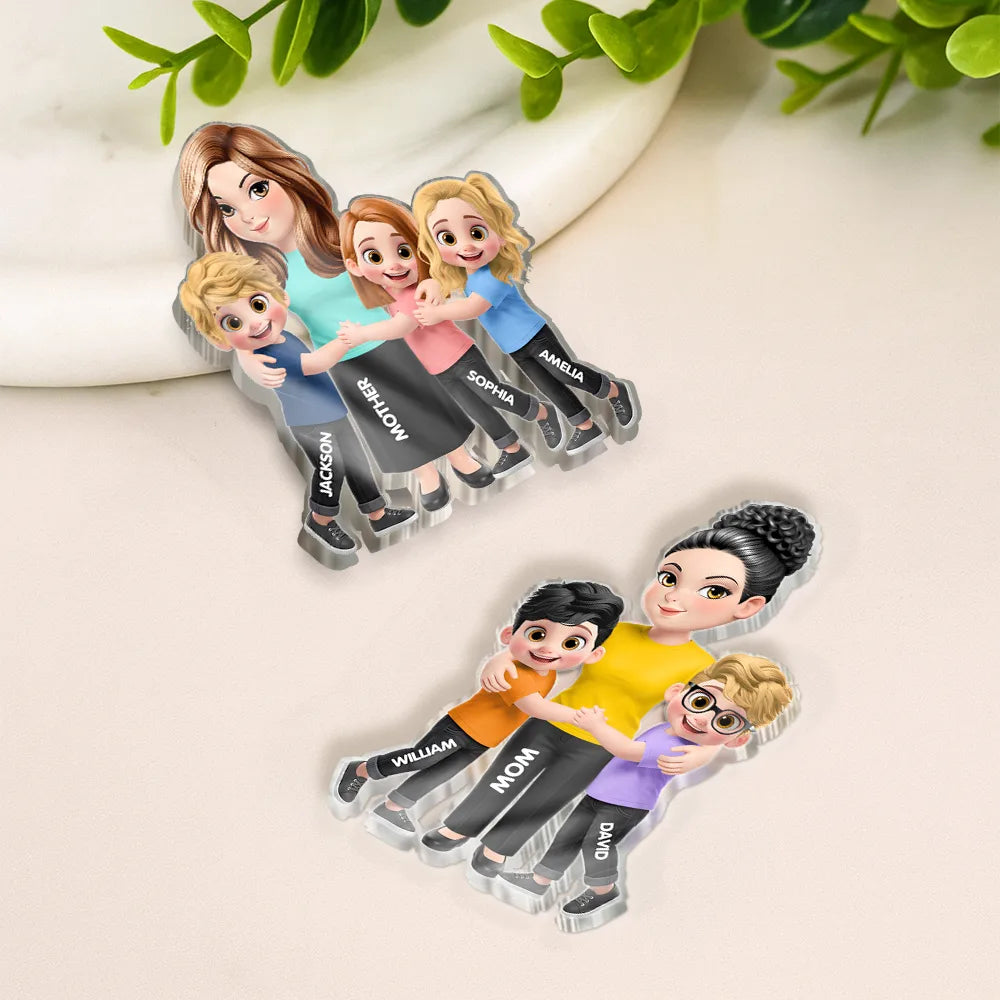 Grandma Grandkids Mom - Personalized Acrylic Magnet