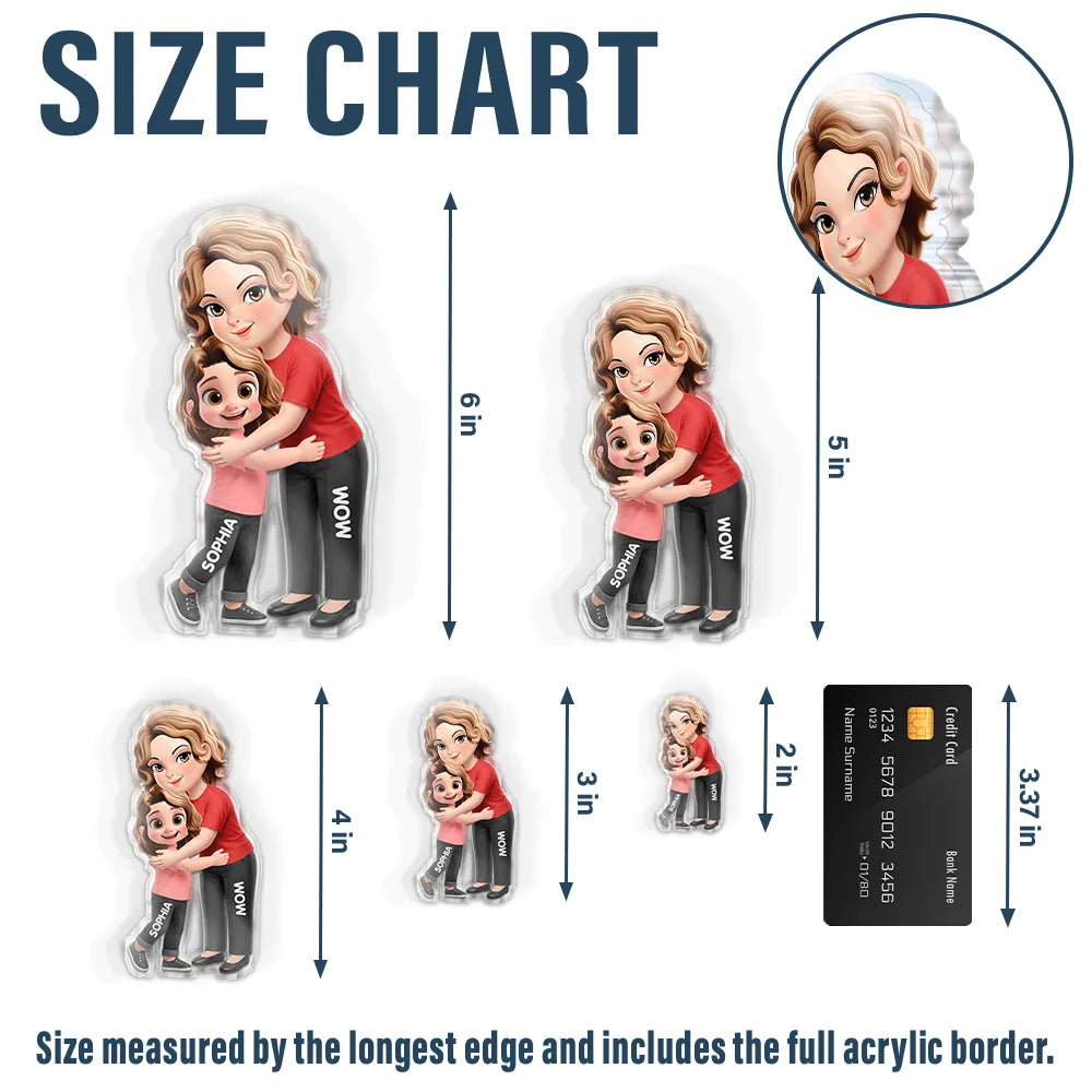Grandma Grandkids Mom - Personalized Acrylic Magnet
