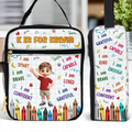 I Am Brave Kind & Smart - Personalized Kids Lunch Bag