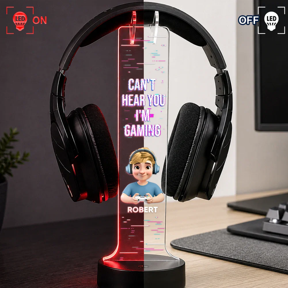 I Am Gaming Do Not Disturb 3D Effect Gamer - Personalized Headphone Stand