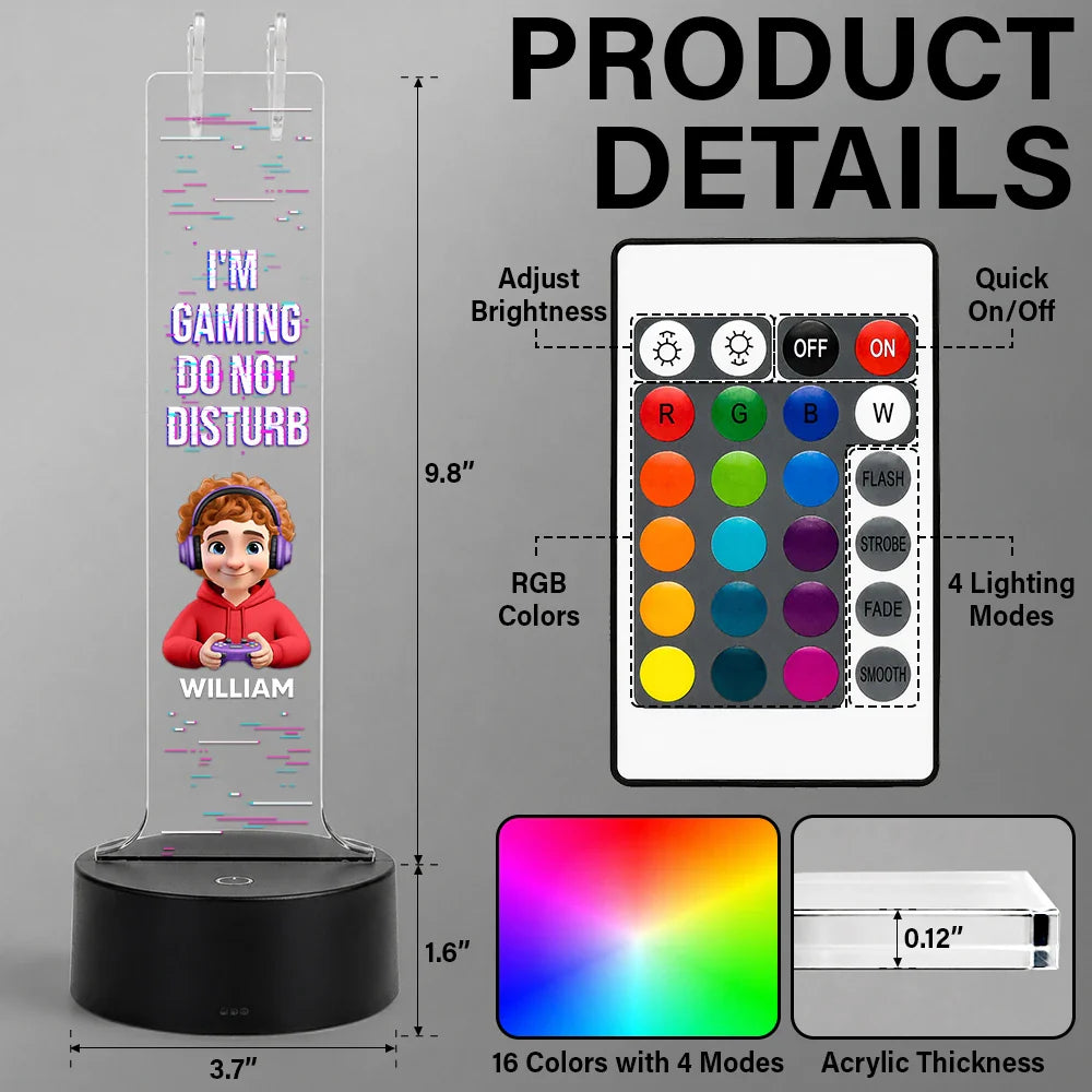 I Am Gaming Do Not Disturb 3D Effect Gamer - Personalized Headphone Stand