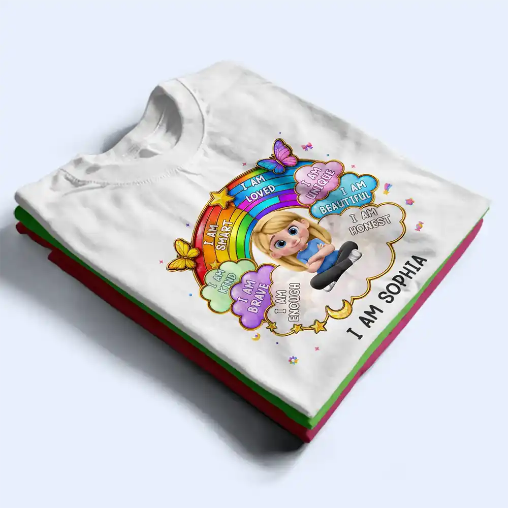 I Am Smart Kind Brave Butterfly - Personalized T Shirt