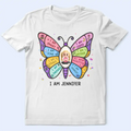 I Am Smart Kind Brave Butterfly - Personalized T Shirt