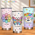 I Am Smart Kind Brave Butterfly - Personalized Tumbler