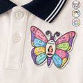 I Am Smart Kind Brave Butterfly Flower Rainbow - Personalized Acrylic Pin