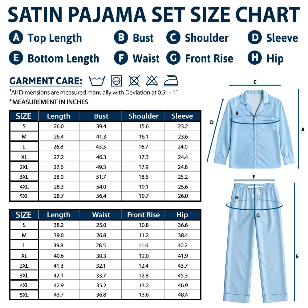 Custom Photo Stars & Stripes Best Mom Grandma Ever - Personalized Satin Pajama Set